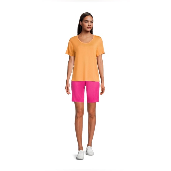 Time and Tru Women's Washed Scoop Neck Top - Picture 3 of 6